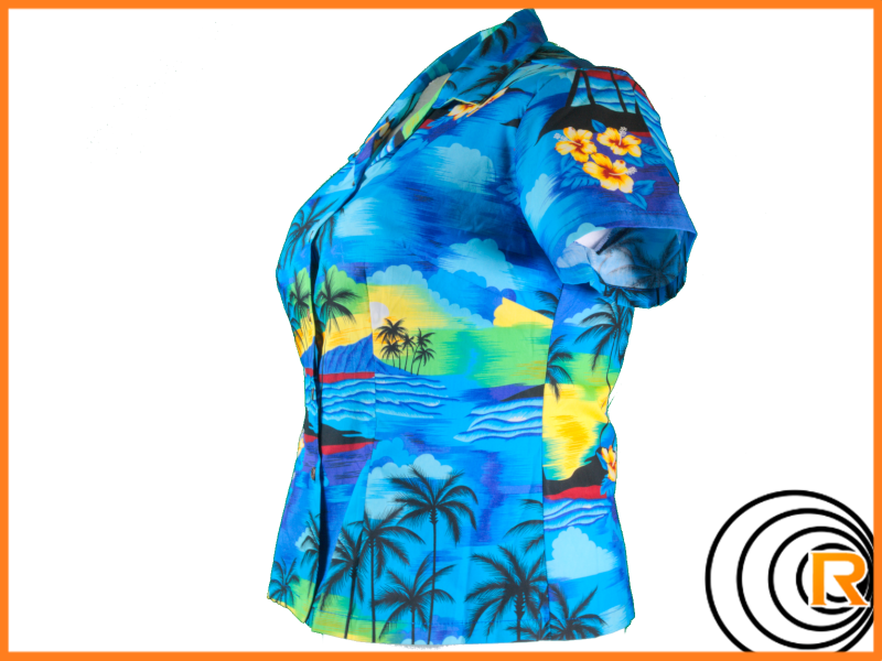 Original Hawaiihemd Ladys -Blue Blue Sky-