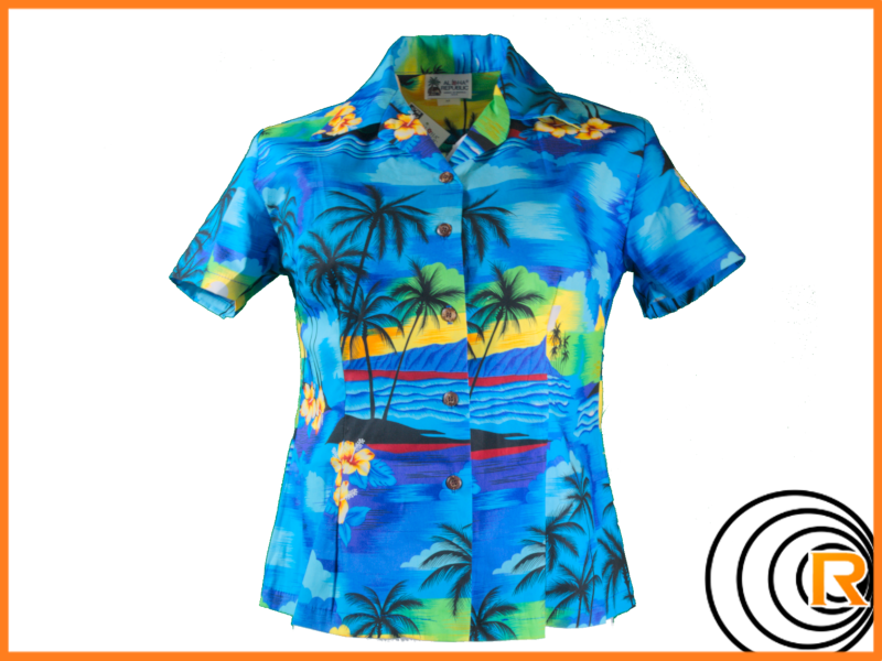 Original Hawaiihemd Ladys -Blue Blue Sky-